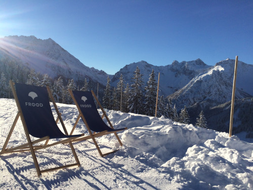 Winter Frööd Bergrestaurant Aussicht Brandnertal