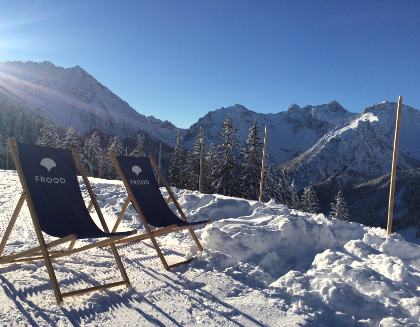 Winter Frööd Bergrestaurant Aussicht Brandnertal